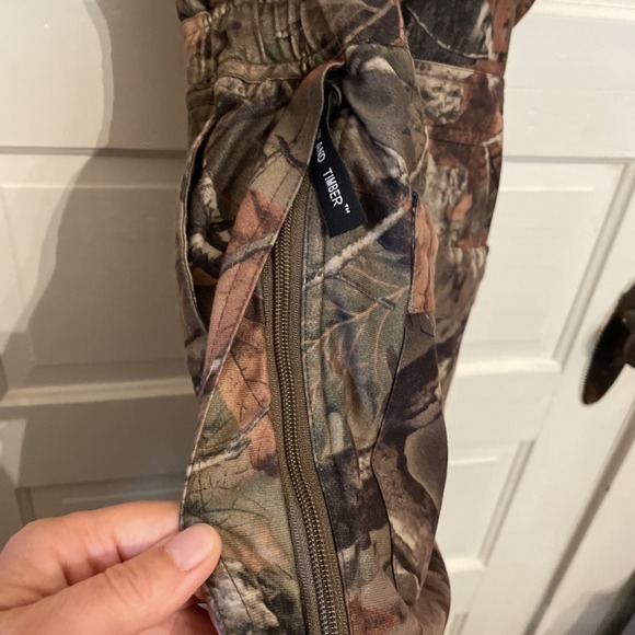 Trail Crest Soft Oak Camo Highland Timber 2 Piece Kid Quiet Hunting Gear Bibs - Picture 10 of 16